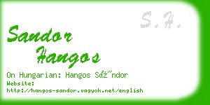 sandor hangos business card